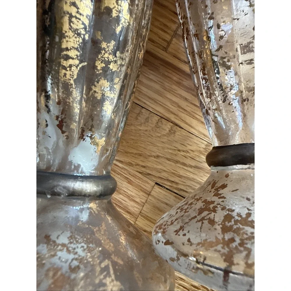 24 Carat Gold hand painted Clear Glass 9.5